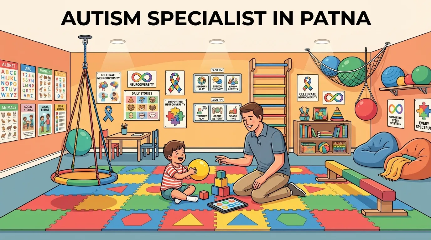 Child receiving autism therapy at Rehab for Autism and ADHD in Patna.