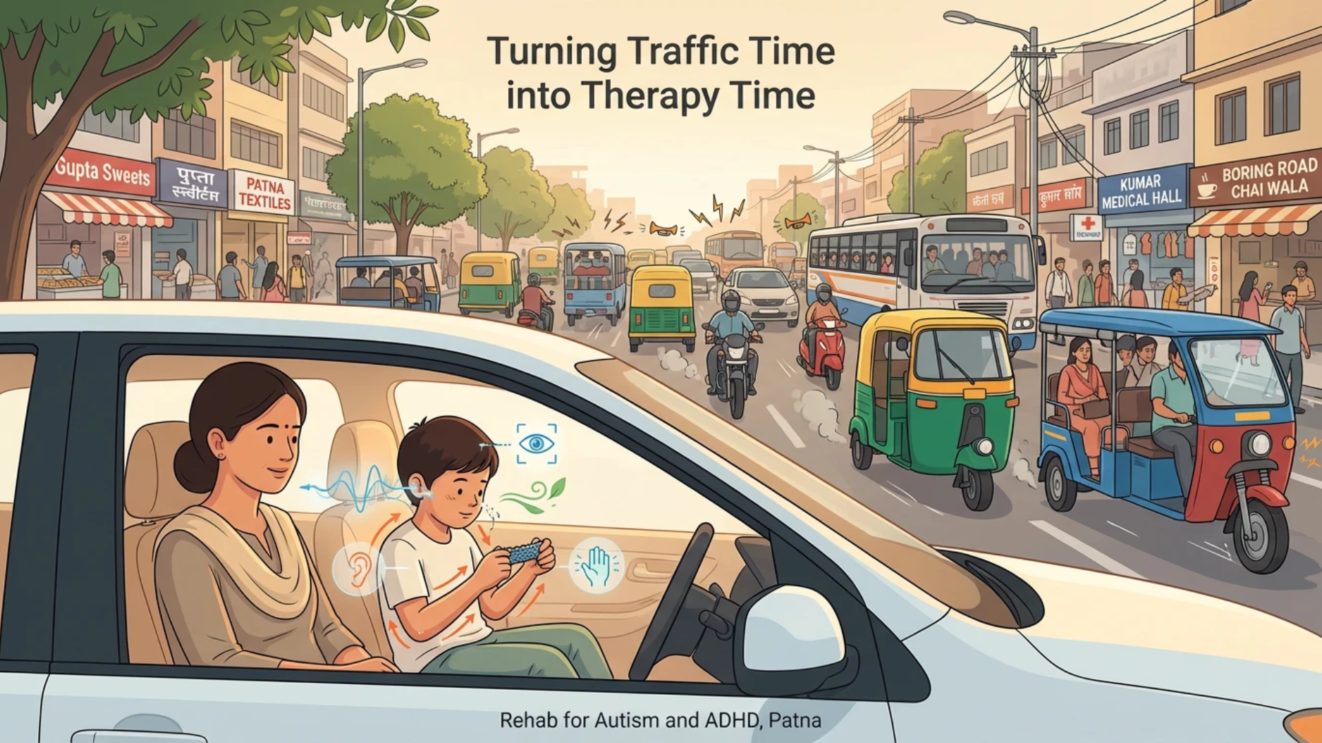 Stuck in Boring Road Traffic 5 Activities to Turn Your Therapy Commute into a Sensory Session